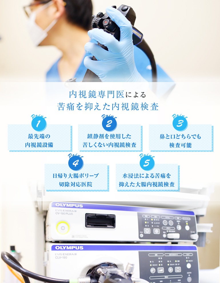 内視鏡専門医による内視鏡検査